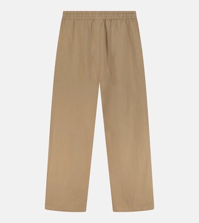 F5 Men's Linen Wide-Leg Pants - Light Brown